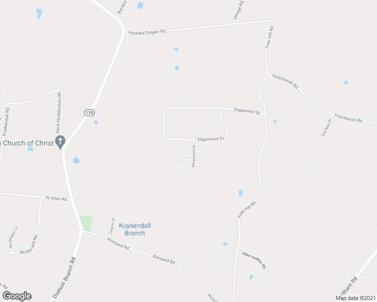 map of restaurants, bars, coffee shops, grocery stores, and more near 3616 Pinewood Drive in Cookeville