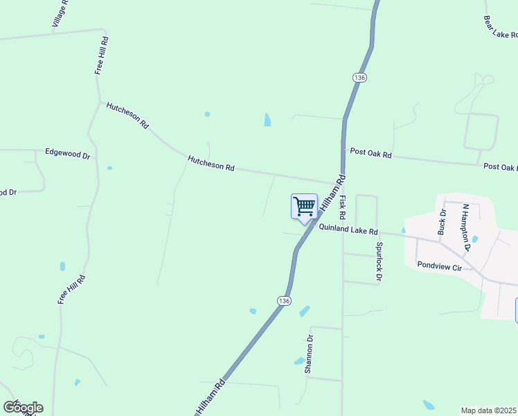 map of restaurants, bars, coffee shops, grocery stores, and more near 3622 Mustang Lane in Cookeville