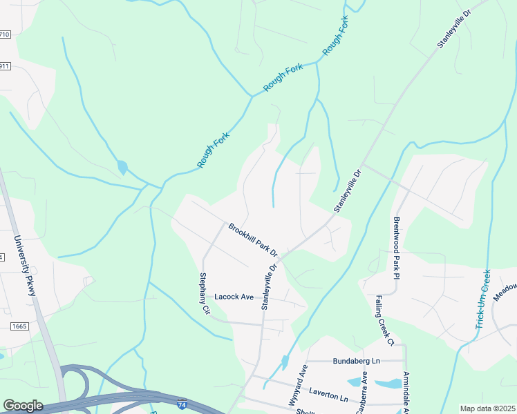 map of restaurants, bars, coffee shops, grocery stores, and more near 121 Brookhill Park Court in Rural Hall