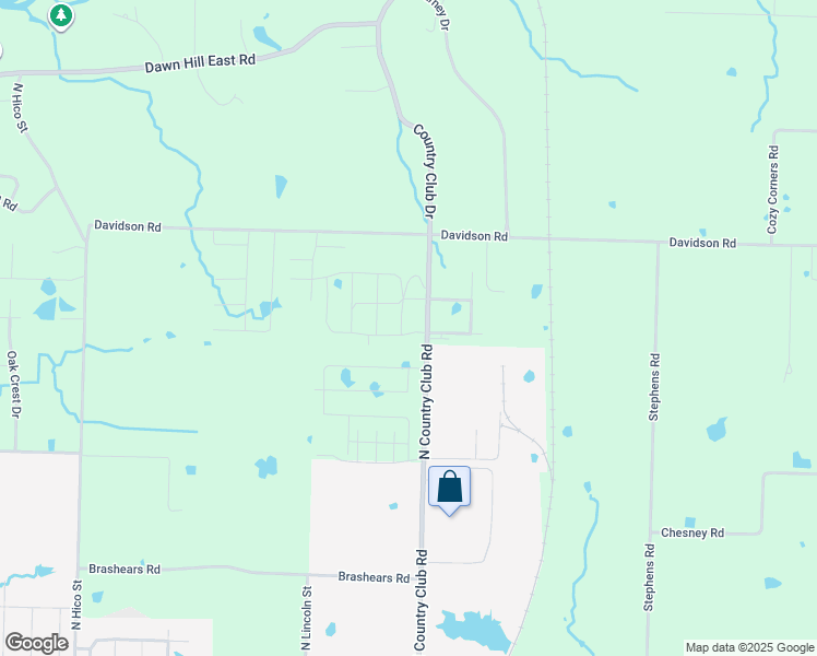 map of restaurants, bars, coffee shops, grocery stores, and more near 4855-4999 North Country Club Road in Siloam Springs