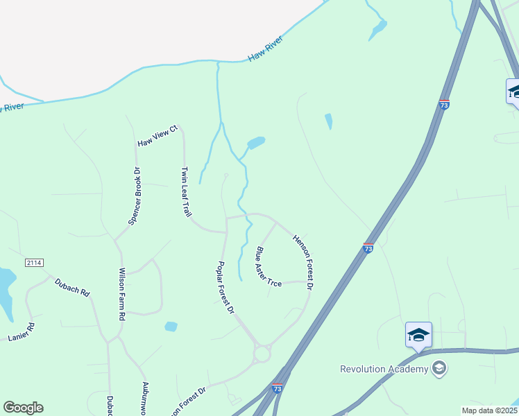 map of restaurants, bars, coffee shops, grocery stores, and more near 7650 Henson Forest Drive in Summerfield