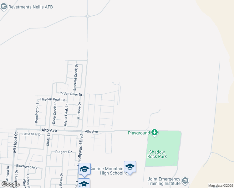 map of restaurants, bars, coffee shops, grocery stores, and more near North Hollywood Boulevard in Las Vegas