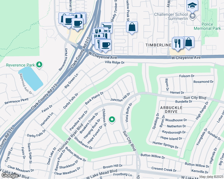 map of restaurants, bars, coffee shops, grocery stores, and more near 3013 Abercorn Drive in Las Vegas