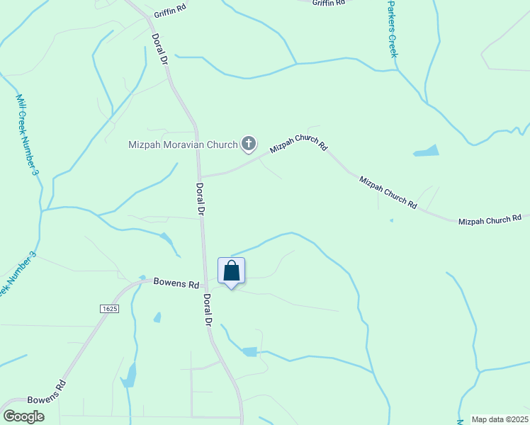 map of restaurants, bars, coffee shops, grocery stores, and more near Jesse Briggs Road in Rural Hall