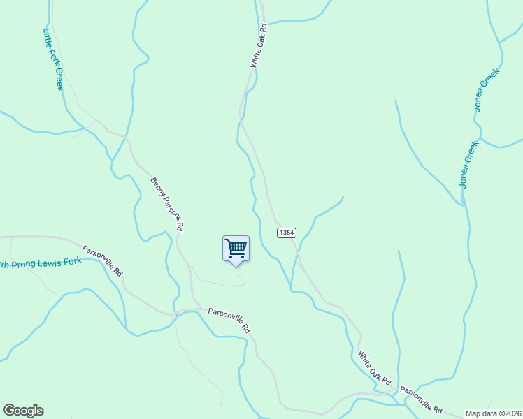 map of restaurants, bars, coffee shops, grocery stores, and more near 4988-5532 State Road 1354 in Millers Creek