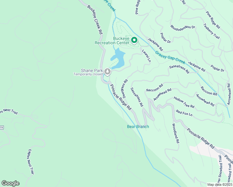map of restaurants, bars, coffee shops, grocery stores, and more near 606 Pinnacle Ridge Road in Beech Mountain