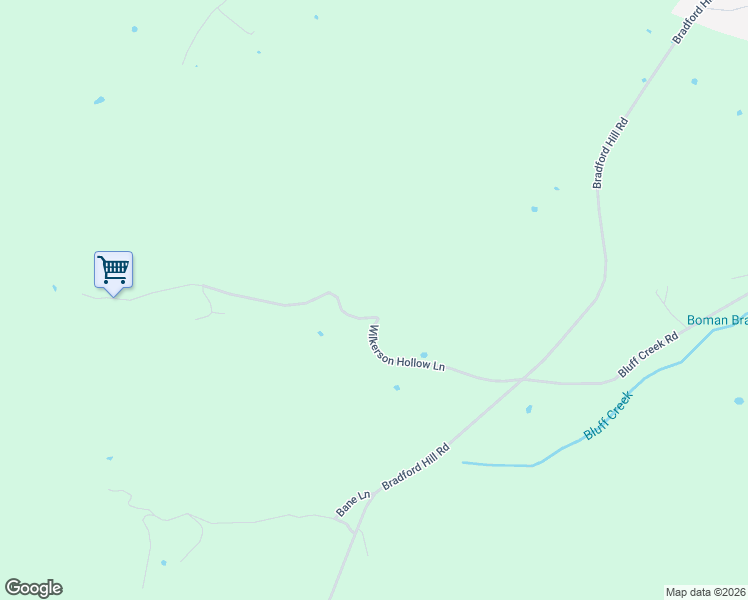map of restaurants, bars, coffee shops, grocery stores, and more near 46 Wilkerson Hollow Lane in Brush Creek
