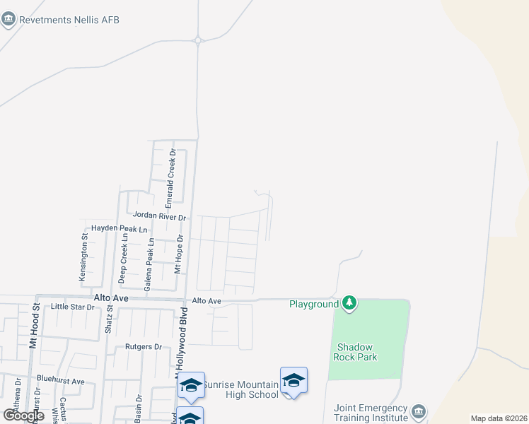 map of restaurants, bars, coffee shops, grocery stores, and more near North Hollywood Boulevard in Las Vegas