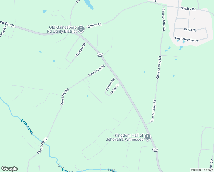 map of restaurants, bars, coffee shops, grocery stores, and more near 2577 Hobert Road in Cookeville