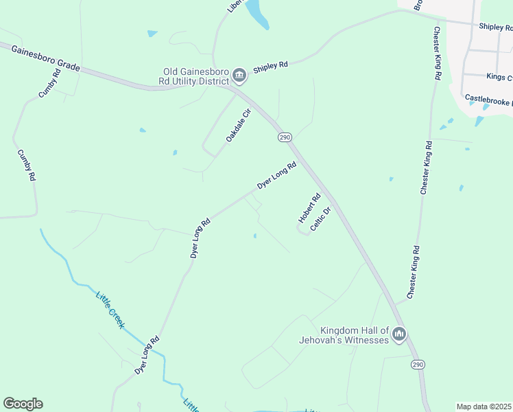 map of restaurants, bars, coffee shops, grocery stores, and more near 3035 Dyer Long Road in Cookeville