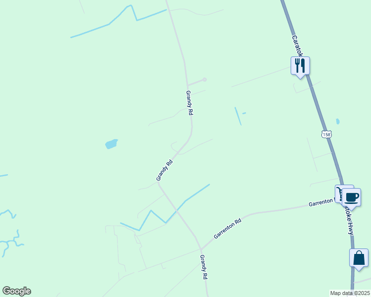 map of restaurants, bars, coffee shops, grocery stores, and more near 101 Nathan Drive in Grandy