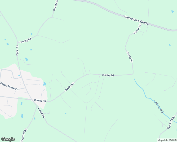 map of restaurants, bars, coffee shops, grocery stores, and more near 3833 Cumby Road in Cookeville