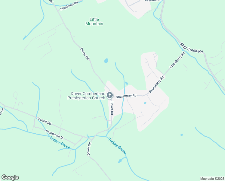 map of restaurants, bars, coffee shops, grocery stores, and more near 1491 Dover Road in Morristown