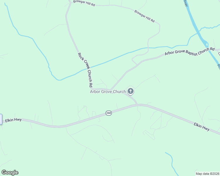 map of restaurants, bars, coffee shops, grocery stores, and more near 2102 Rock Creek Church Road in North Wilkesboro