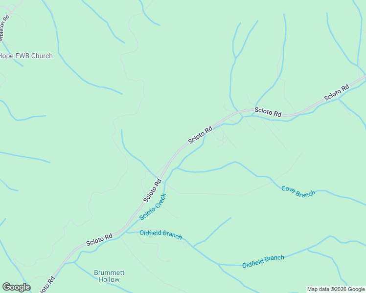 map of restaurants, bars, coffee shops, grocery stores, and more near Scioto Road in Unicoi