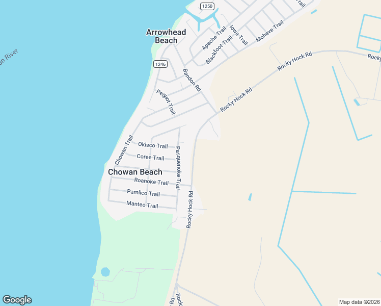 map of restaurants, bars, coffee shops, grocery stores, and more near 3273-3299 Rocky Hock Road in Edenton