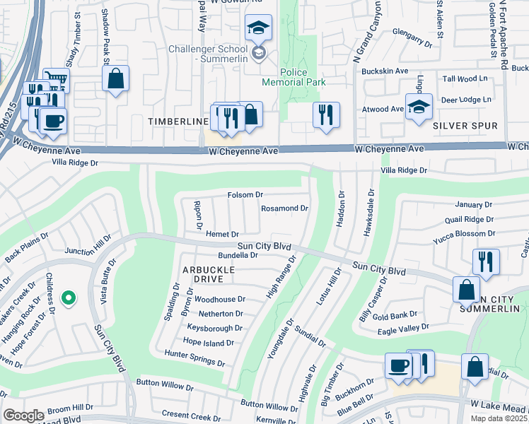 map of restaurants, bars, coffee shops, grocery stores, and more near 3028 Isaac River Drive in Las Vegas