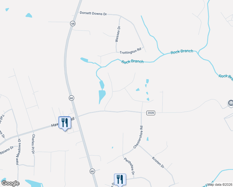 map of restaurants, bars, coffee shops, grocery stores, and more near 7712 North Carolina 68 in Stokesdale