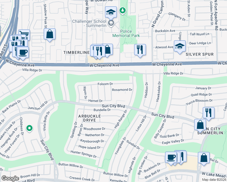 map of restaurants, bars, coffee shops, grocery stores, and more near 3028 Isaac River Drive in Las Vegas