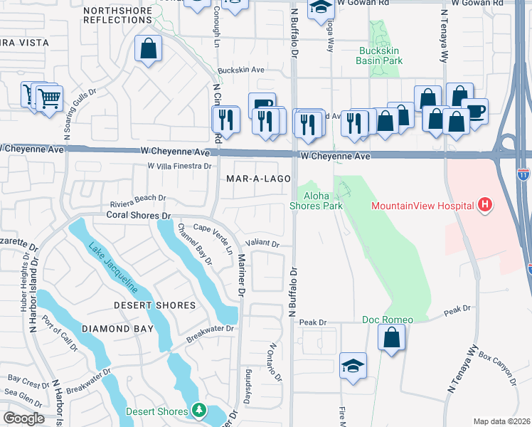 map of restaurants, bars, coffee shops, grocery stores, and more near 7616 West Desert Delta Drive in Las Vegas