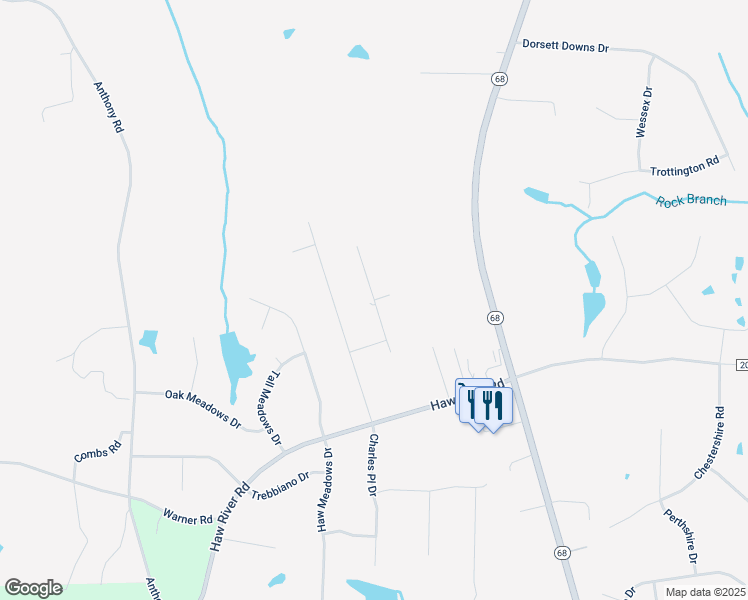 map of restaurants, bars, coffee shops, grocery stores, and more near Neugent Drive in Kernersville
