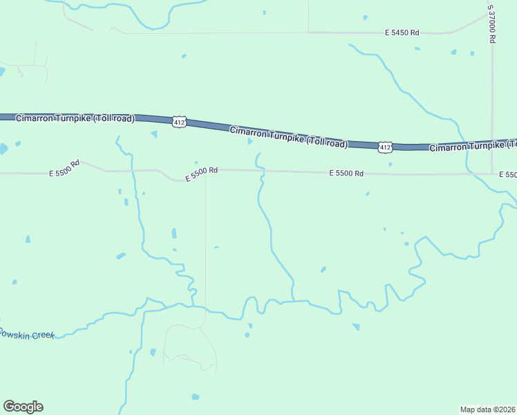 map of restaurants, bars, coffee shops, grocery stores, and more near 369200 East 5500 Road in Terlton