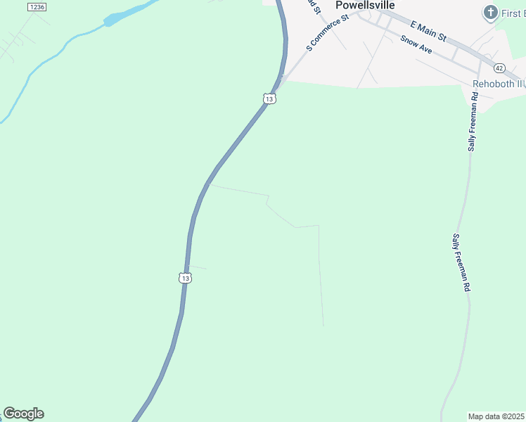 map of restaurants, bars, coffee shops, grocery stores, and more near North Street in Ahoskie