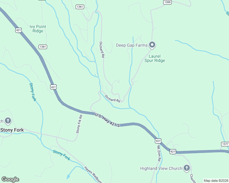 map of restaurants, bars, coffee shops, grocery stores, and more near 192 State Road 1361 in Watauga County