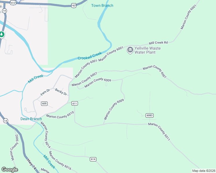 map of restaurants, bars, coffee shops, grocery stores, and more near 343 Marion County 6008 in Yellville