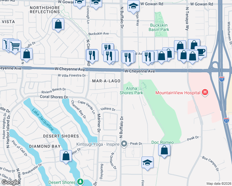 map of restaurants, bars, coffee shops, grocery stores, and more near 7616 West Desert Delta Drive in Las Vegas
