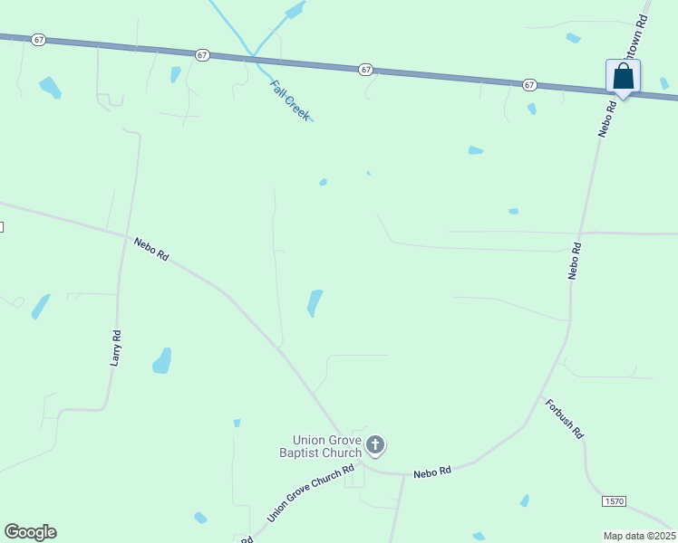 map of restaurants, bars, coffee shops, grocery stores, and more near 2229 Nebo Rd in Boonville