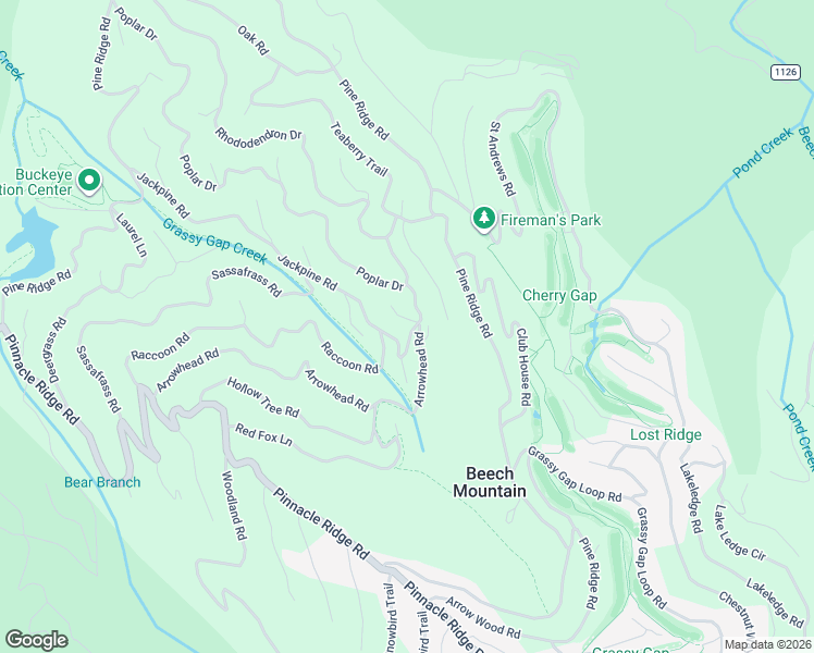 map of restaurants, bars, coffee shops, grocery stores, and more near 103 Spicewood Lane in Beech Mountain