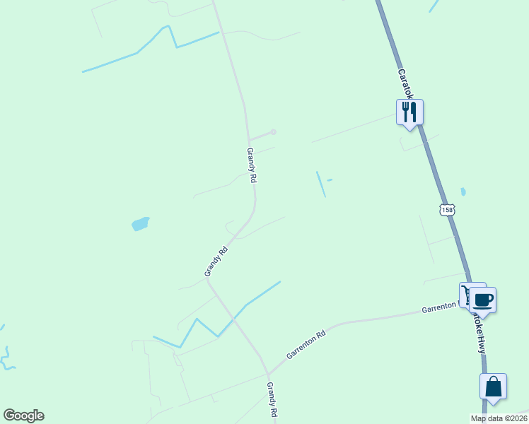 map of restaurants, bars, coffee shops, grocery stores, and more near 559 Grandy Rd in Grandy