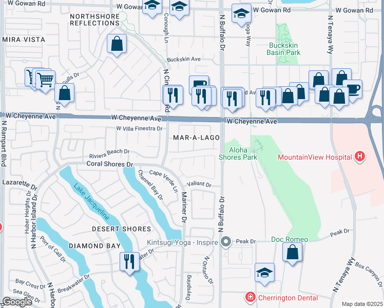map of restaurants, bars, coffee shops, grocery stores, and more near 7700 West Desert Delta Drive in Las Vegas