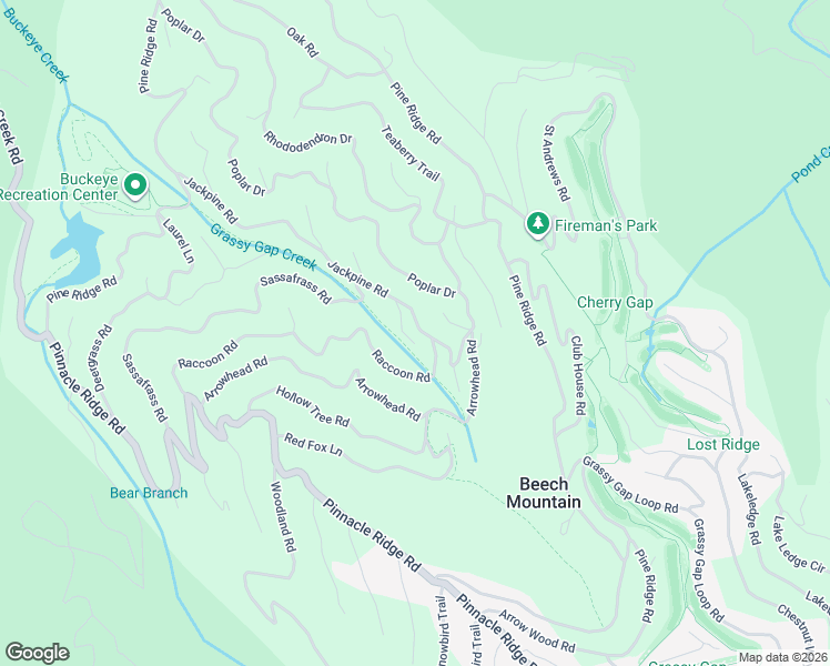 map of restaurants, bars, coffee shops, grocery stores, and more near 203 Jackpine Road in Beech Mountain