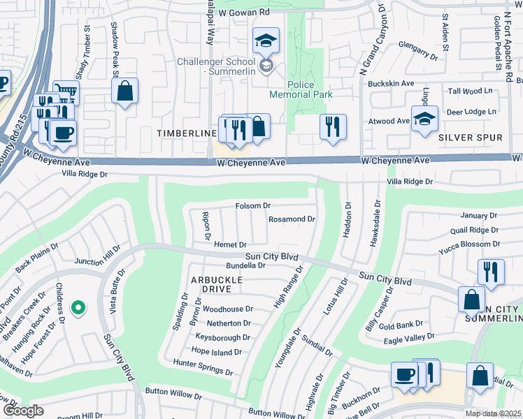 map of restaurants, bars, coffee shops, grocery stores, and more near 3041 Isaac River Drive in Las Vegas