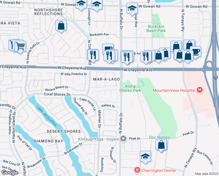 map of restaurants, bars, coffee shops, grocery stores, and more near 7628 West Desert Delta Drive in Las Vegas