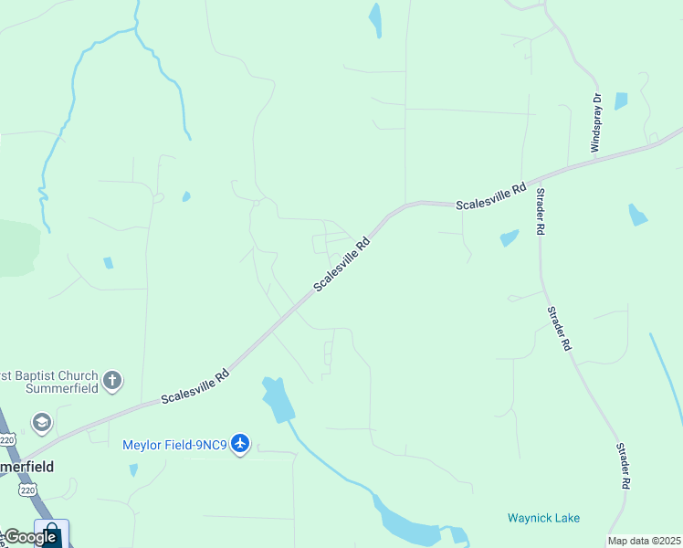 map of restaurants, bars, coffee shops, grocery stores, and more near 2127 Scalesville Road in Summerfield