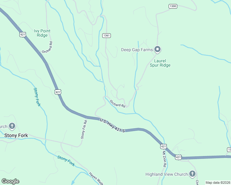 map of restaurants, bars, coffee shops, grocery stores, and more near 154 Markee Road in Watauga County