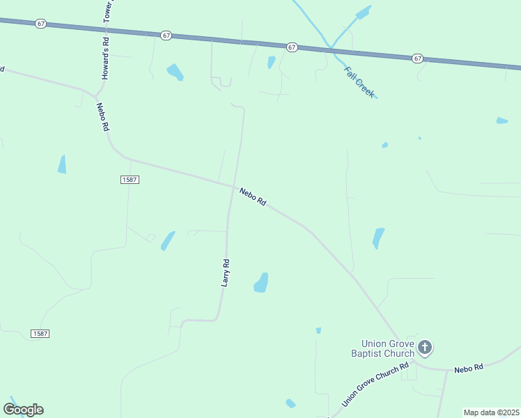 map of restaurants, bars, coffee shops, grocery stores, and more near 2049 Nebo Road in Boonville