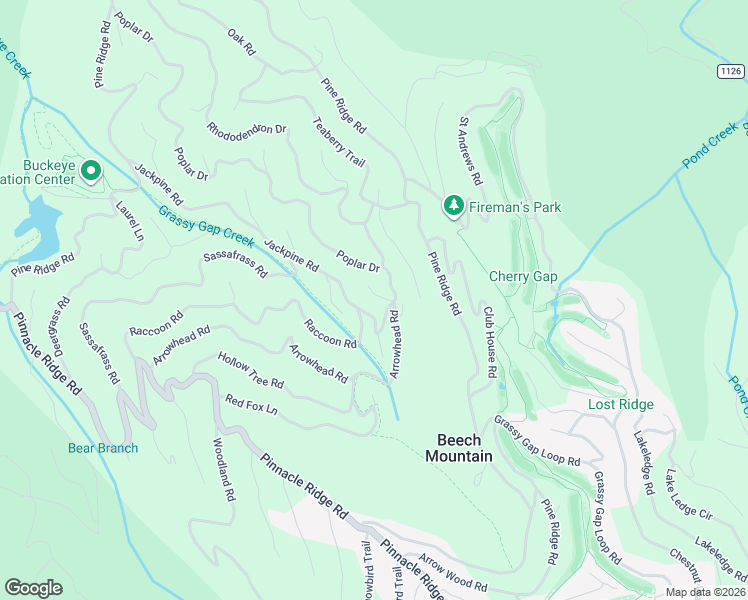 map of restaurants, bars, coffee shops, grocery stores, and more near 103 Spicewood Lane in Beech Mountain