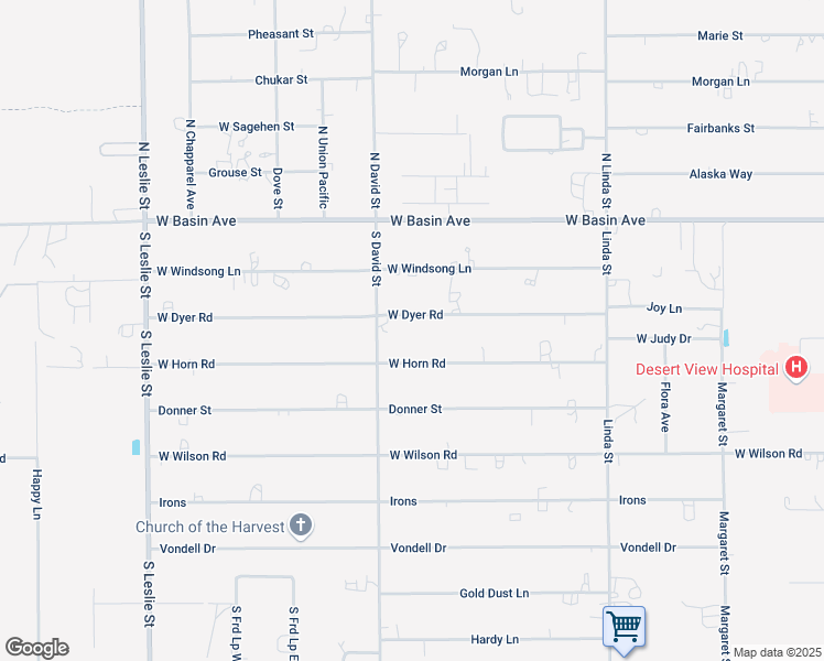 map of restaurants, bars, coffee shops, grocery stores, and more near 1421 West Dyer Road in Pahrump