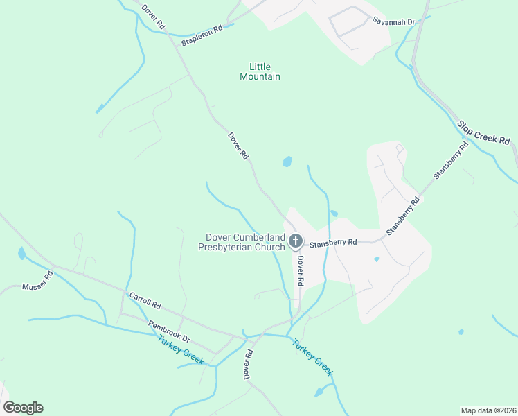 map of restaurants, bars, coffee shops, grocery stores, and more near 1410 Dover Road in Morristown