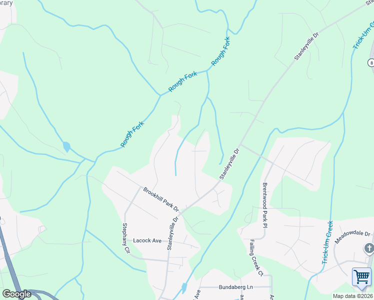 map of restaurants, bars, coffee shops, grocery stores, and more near 1141 Ridgecliff Drive in Rural Hall