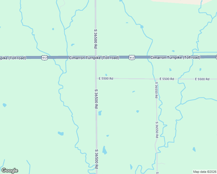 map of restaurants, bars, coffee shops, grocery stores, and more near 365016 East 5500 Road in Terlton