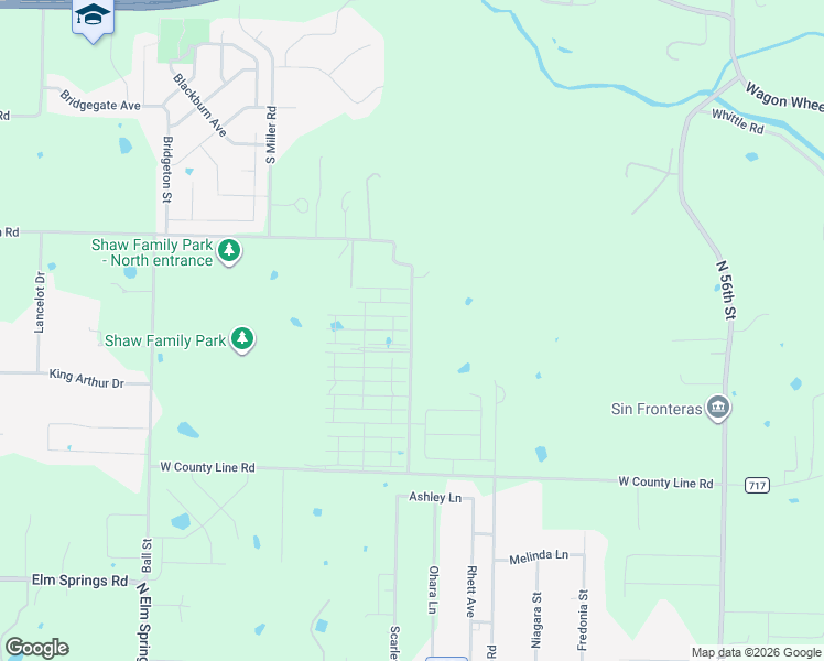 map of restaurants, bars, coffee shops, grocery stores, and more near 11903 South Downum Road in Springdale