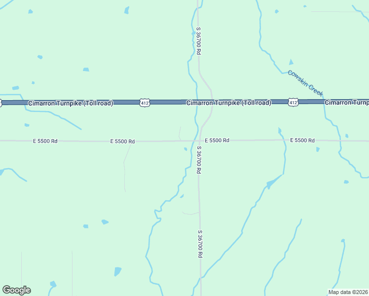 map of restaurants, bars, coffee shops, grocery stores, and more near 55105 South 36700 Road in Terlton