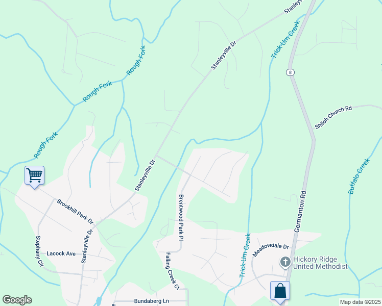 map of restaurants, bars, coffee shops, grocery stores, and more near 6088 Brentwood Park Place in Rural Hall