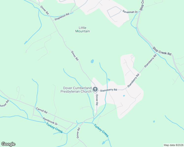 map of restaurants, bars, coffee shops, grocery stores, and more near 1410 Dover Road in Morristown