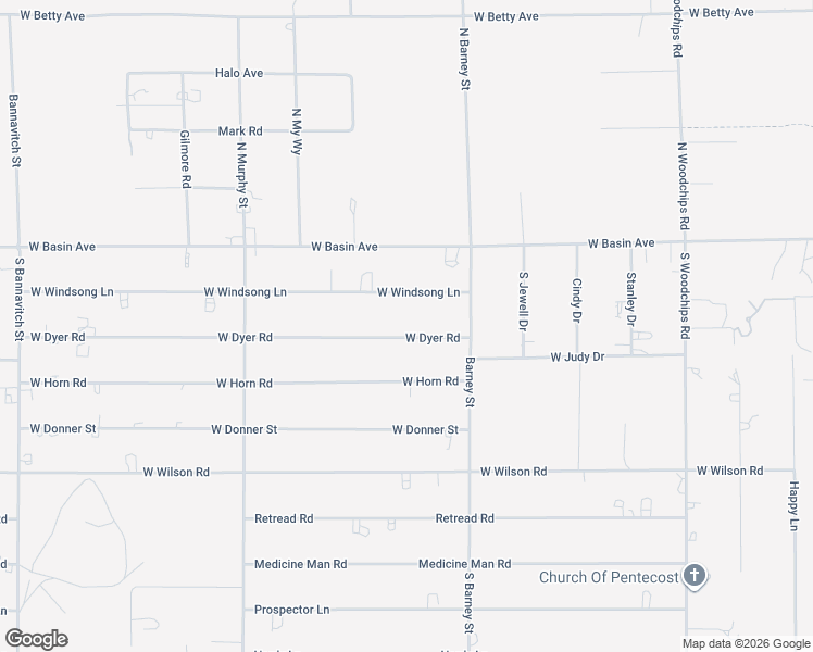 map of restaurants, bars, coffee shops, grocery stores, and more near 3140 West Dyer Road in Pahrump